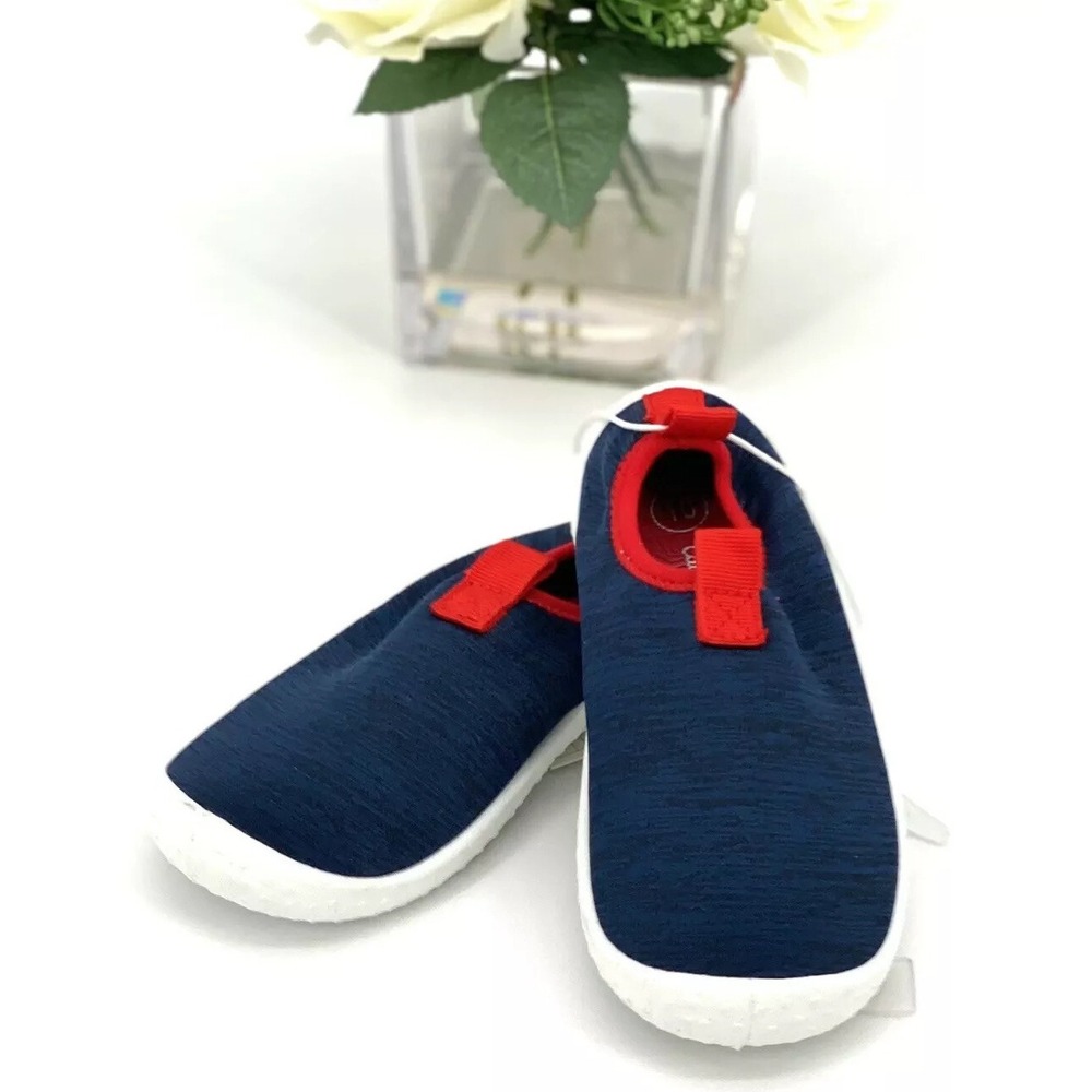 Cat & Jack Lake Water Shoes Toddler Boy Size 10 Navy Blue Red NEW